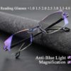 FoldFlat Sapphire High Hardness Anti-Blue Progressive Far And Near Dual-Use Reading Glasses