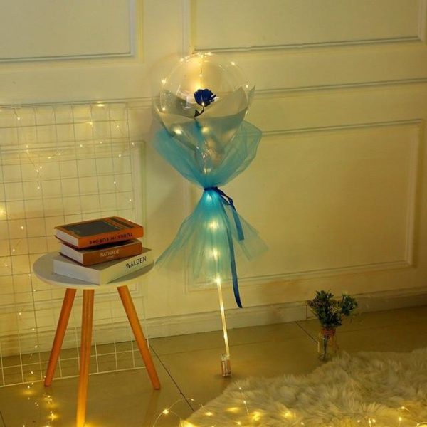 Forever Rose - Flowers In Balloon Bouquet