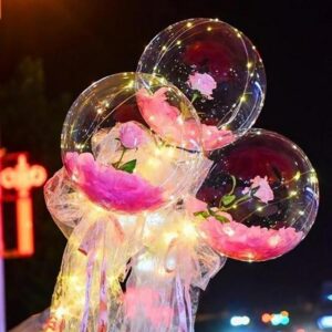 Forever Rose - Flowers In Balloon Bouquet