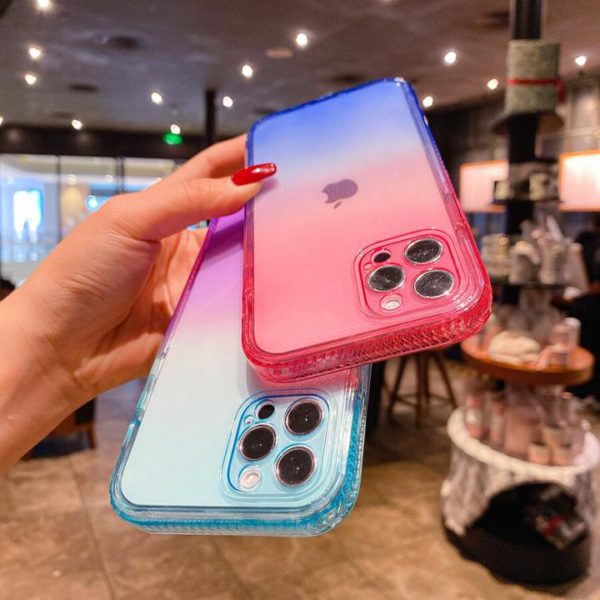 New Gradient Color Two-In-One Anti-Fall Mobile Phone Case