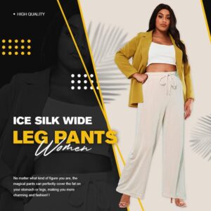 Sueea®【Mother's Day Promotion-50% OFF】Ice Silk Wide Leg Pants Women