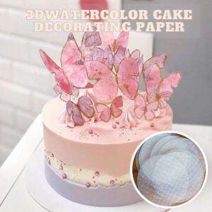 [PROMO30%OFF] 3D WATER COLOR CAKE DECORATING PAPER