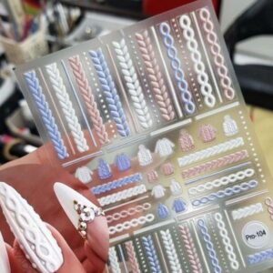 [PROMO 30% OFF] 3D Sweater Nail Sticker