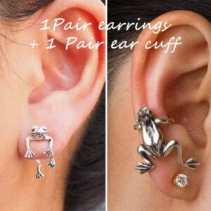 🔥BUY 2 SAVE $7🔥Two Way Frog Earrings，Frog lover jewelry