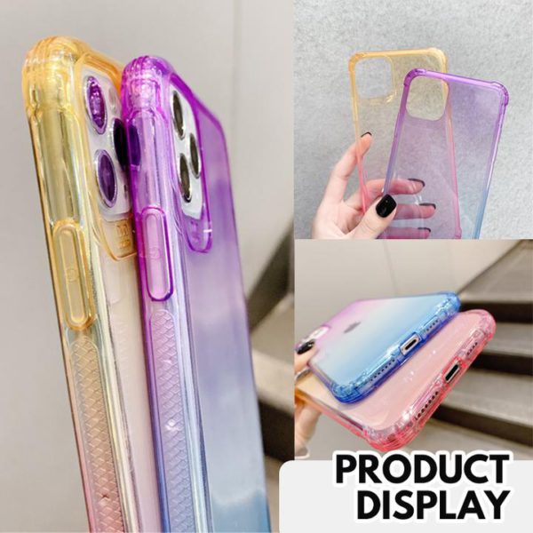 New Gradient Color Two-In-One Anti-Fall Mobile Phone Case