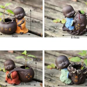 Ceramic Tea Pet Ornaments Buddha Enlightened Statue