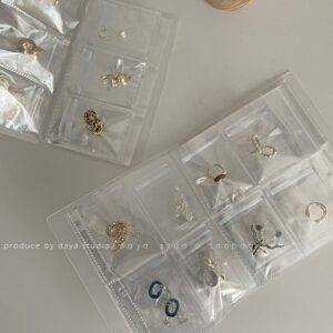 Transparent frosted jewelry storage book