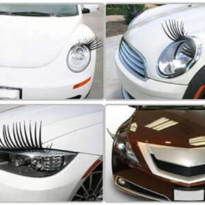 Car Headlight Sticker False Eye Lash Sticker Funny Eyelashes 2PCS