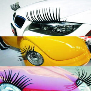 Car Headlight Sticker False Eye Lash Sticker Funny Eyelashes 2PCS