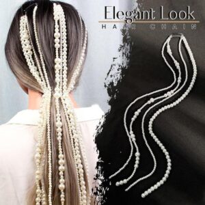 Pearl Tassel Hair Braid Chains