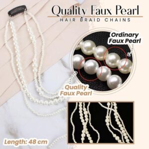 Pearl Tassel Hair Braid Chains