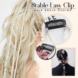 Pearl Tassel Hair Braid Chains