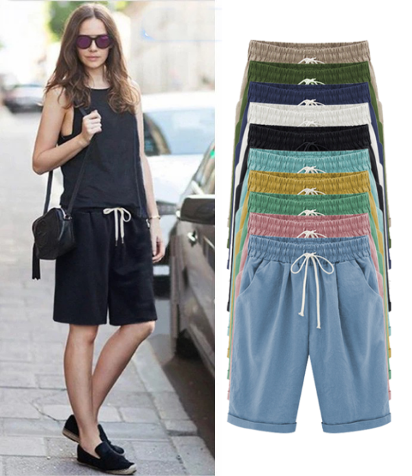 21ss Elastic Waist Casual Comfy Summer Shorts