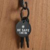 Be Safe Screwdriver Keychain - Custom Engraved Screwdriver Keychain Gift - Father's Day Gift - Tools - Silver Black Keychain