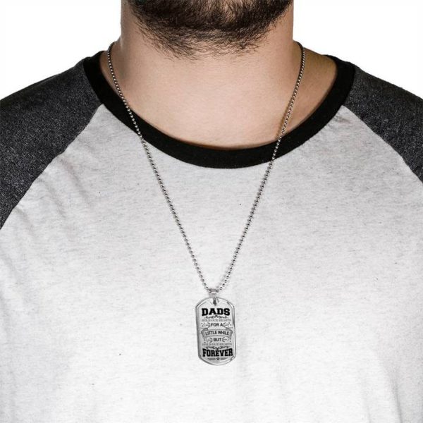 Dads Hold Our Hearts - Father's Day Gift - Gift Ideas For Dad - Military Dog Tag Necklace