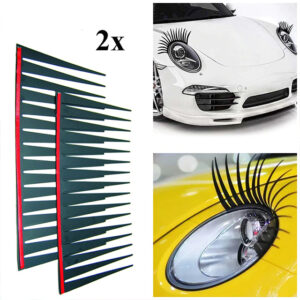 Car Headlight Sticker False Eye Lash Sticker Funny Eyelashes 2PCS