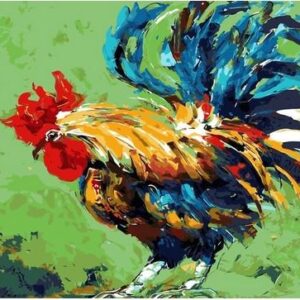 DIY Painting By Numbers Colorful Animals Oil Painting