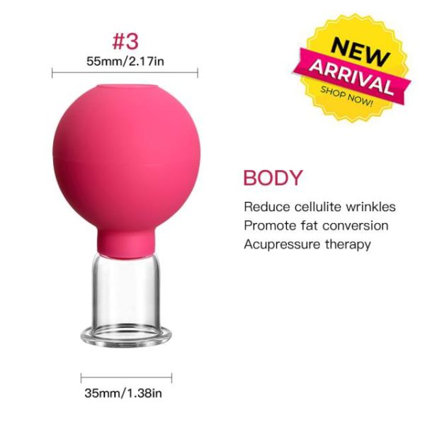 Rubber Massage Body Cups Vacuum Cupping Glasses Face Skin Lifting Body Facial Cups Anti Cellulite Chineses Cupping Therapy Tool