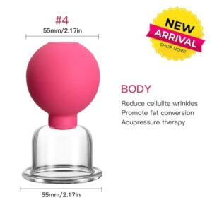 Rubber Massage Body Cups Vacuum Cupping Glasses Face Skin Lifting Body Facial Cups Anti Cellulite Chineses Cupping Therapy Tool