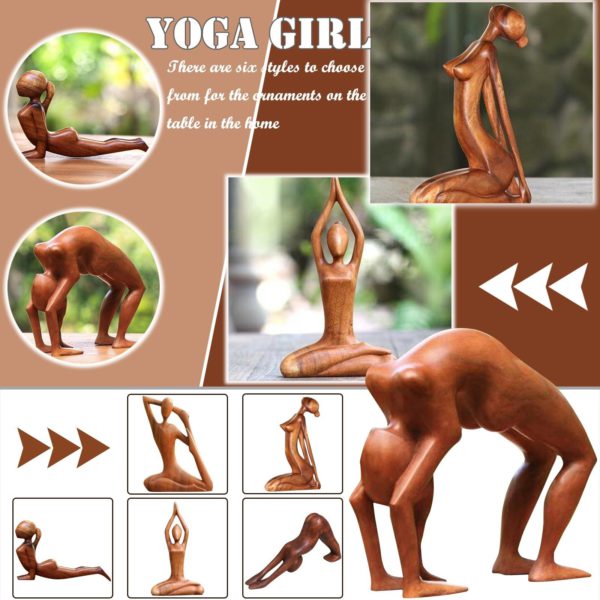 Yoga Body Figure Sculture Wood