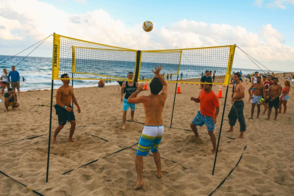 (🔥Summer Hot Sale - 50% OFF) Cross Volleyball Net, Set Up Within Minutes In Sand, Grass, Or Indoors