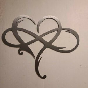 Infinity heart - Steel wall decor Metal Wall art