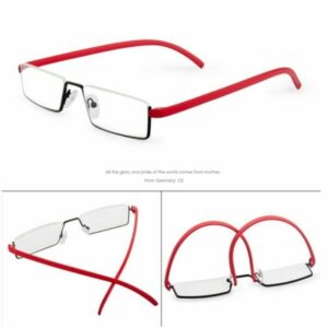 Unisex Comfy Light Half Frame Reading Glasses TR90 Resin Foldable Presbyopic Glasses