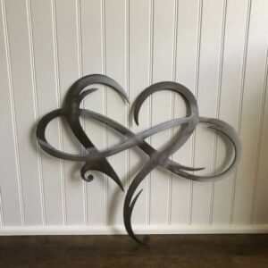 Infinity heart - Steel wall decor Metal Wall art