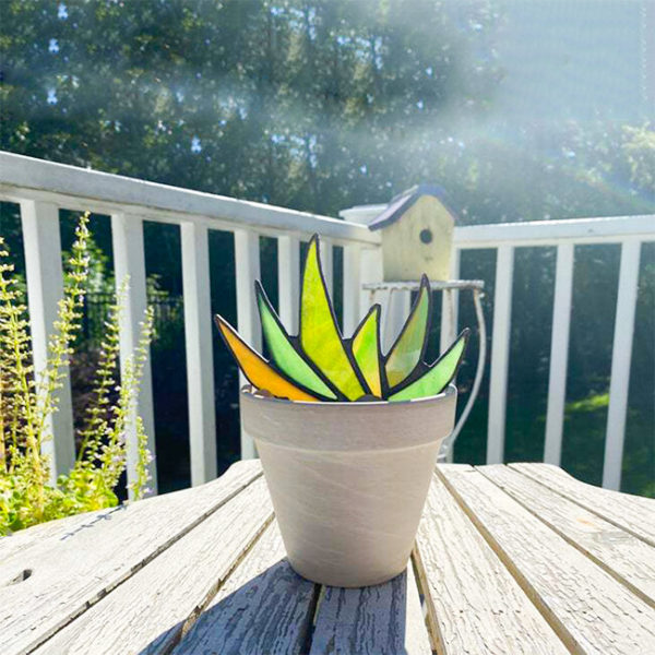 Suncatcher Stained Agave Plante-Buy More Save More