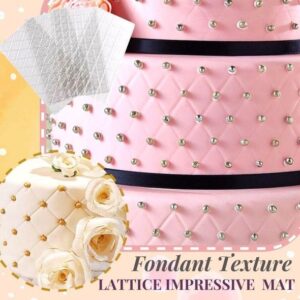 Fondant Texture Lattice Impression Mat (4pcs Set)