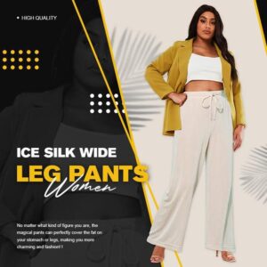 【Summer promotion-50% OFF】Ice Silk Wide Leg Pants Women