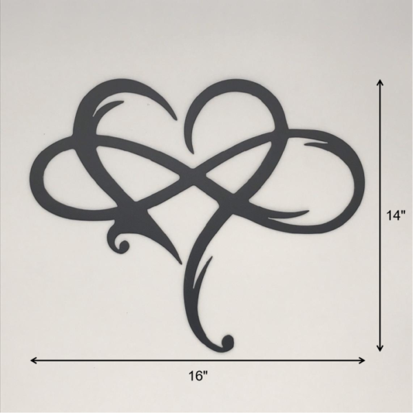 Infinity heart - Steel wall decor Metal Wall art