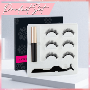 Next Level Magnetic Eyelashes and Eyeliner Set (3 Pairs Set)