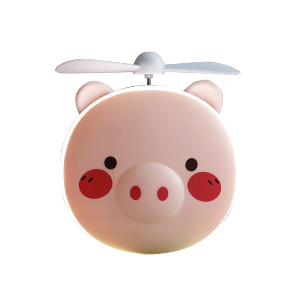 (Children's Day Hot Sale-50% OFF) Piggy Makeup Mirror with Fan (BUY 2 GET 1 FREE)