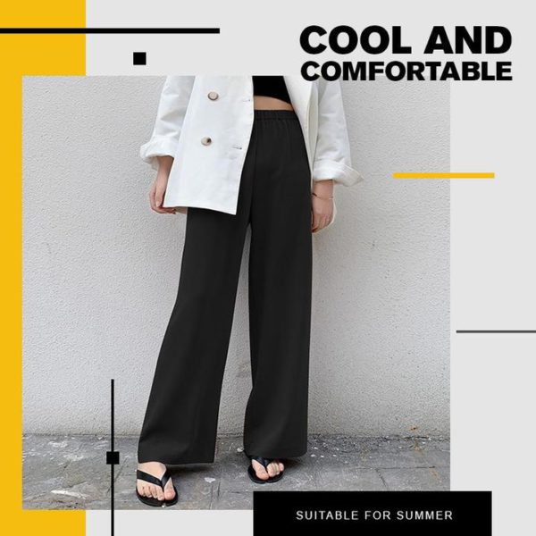 【Summer promotion-50% OFF】Ice Silk Wide Leg Pants Women