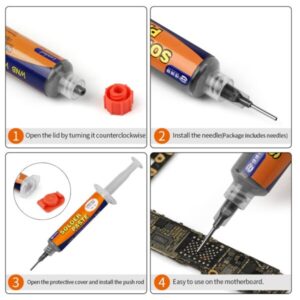 20g BGA Syringe Tin Solder Paste Leaded Sn63/Pb37 Melting Point 183℃