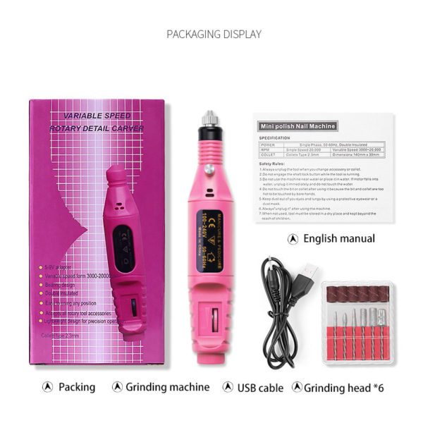 (50% OFF) 2021 Upgraded Professional Cordless Portable USB Rechargeable Nail Polisher