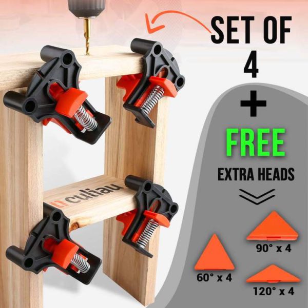 (SUMMER HOT SALE）- Clamp set (4pcs) + FREE 60° & 120° heads - Buy 2 Get Extra 10% OFF