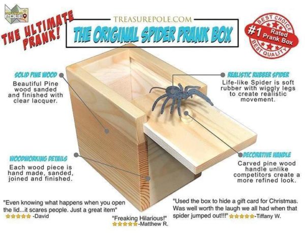 🔥SUMMER HOT SALE🔥Super Funny Crazy Spider Box Prank