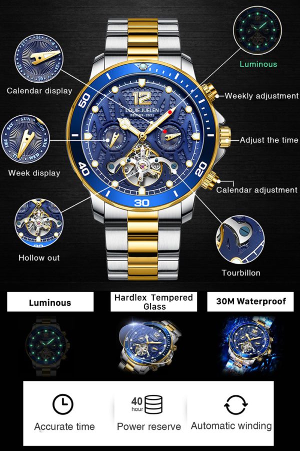 Accessories are important items to make up your luxury and prominence, especially the watch. This Mechanical watch luxury is suitable for all types of costumes. You can combine it with any style you like. Buy it now🔥🔥🔥