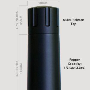 The Last Pepper Mill for Pepper Lovers- Pepper your steak in 7 cranks instead of 70.