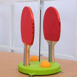 Multifunctional elastic table tennis training device