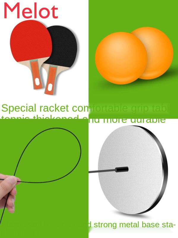 Multifunctional elastic table tennis training device