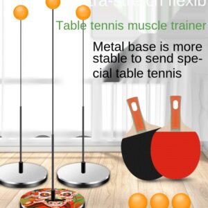 Multifunctional elastic table tennis training device