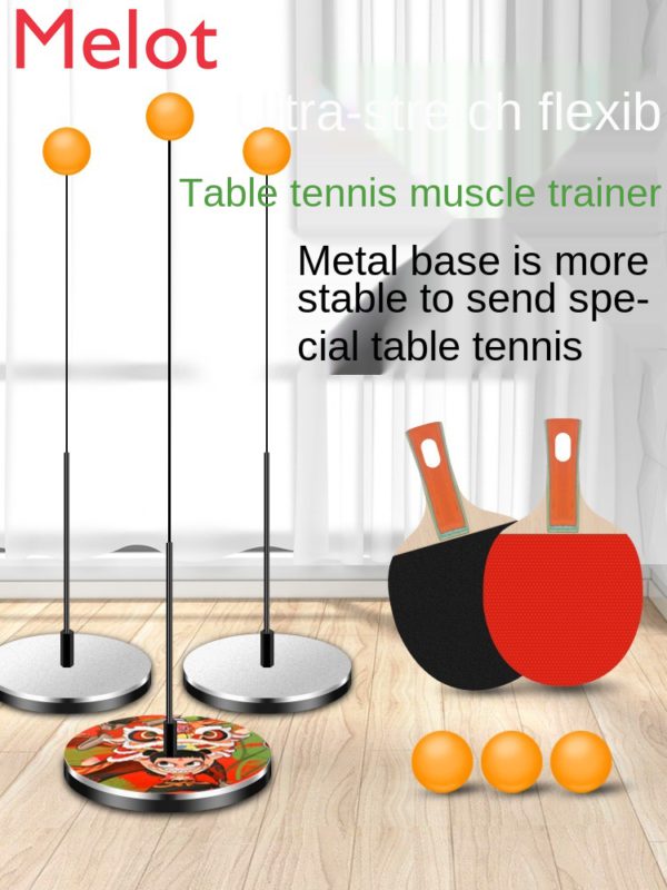 Multifunctional elastic table tennis training device