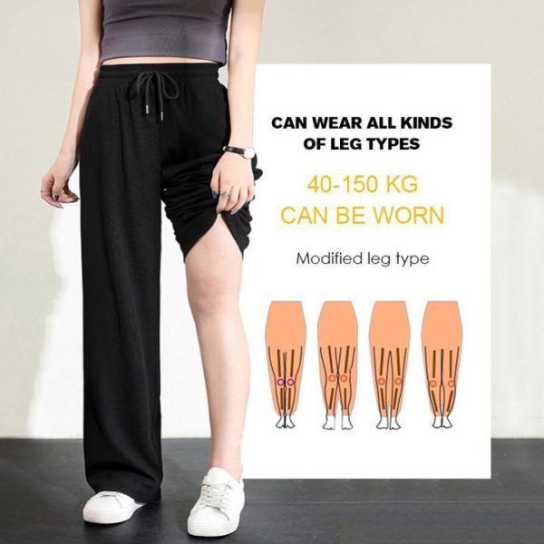 【Summer promotion-50% OFF】Ice Silk Wide Leg Pants Women