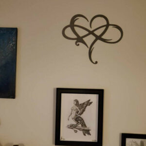 Infinity heart - Steel wall decor Metal Wall art