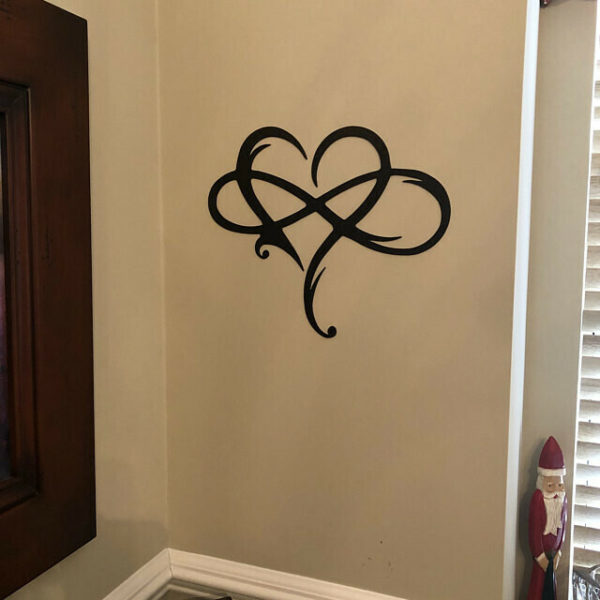 Infinity heart - Steel wall decor Metal Wall art