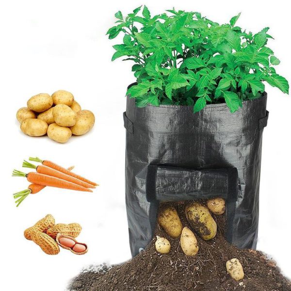 30L Large Capacity Potato Grow Planter PE Container Bag Pouch Tomato Vegetables Garden Outdoor