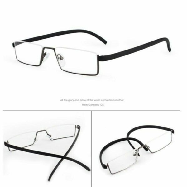 Unisex Comfy Light Half Frame Reading Glasses TR90 Resin Foldable Presbyopic Glasses